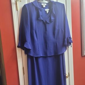 Lady Dorby Women's Royal Blue Midi Dress